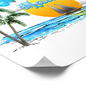 Aloha Hawaii Sailing Sunset Poster (Ecke)