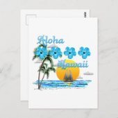 Aloha Hawaii Sailing Sunset Postkarte (Vorne/Hinten)