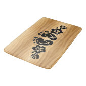 Aloha Hawaii Sandy Beach Bath Mat Badematte (Schrägansicht)