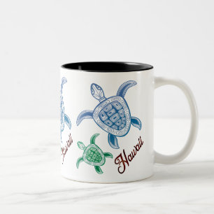 Aloha Hawaii-Schildkröte Zweifarbige Tasse