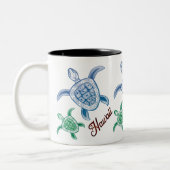 Aloha Hawaii-Schildkröte Zweifarbige Tasse (Links)