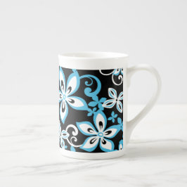 ALOHA HAWAII (SCHWARZ/BLAU) KNOCHENCHINA TASSE