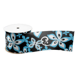 ALOHA HAWAII (SCHWARZ/BLAU) SATIN RIBBON SATINBAND