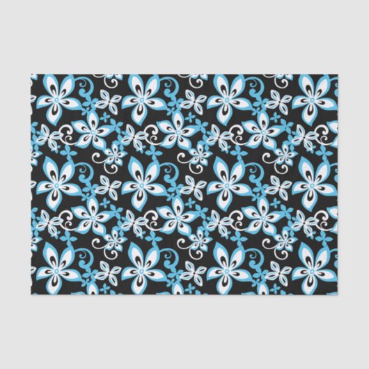 ALOHA HAWAII (SCHWARZ/BLAU) SEIDENPAPIER (Vorderseite)