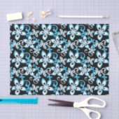 ALOHA HAWAII (SCHWARZ/BLAU) SEIDENPAPIER (Handwerk)