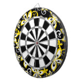 ALOHA HAWAII (SCHWARZ/GELB) DARTSCHEIBE (Vorderseite rechts)