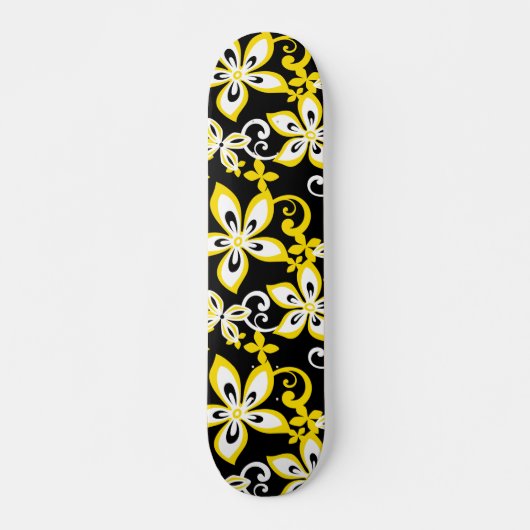 ALOHA HAWAII (SCHWARZ/GELB) SKATEBOARD (Vorne)