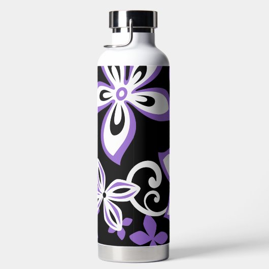 ALOHA HAWAII (SCHWARZ/LAVENDER) TRINKFLASCHE (Rechts)