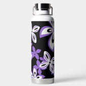 ALOHA HAWAII (SCHWARZ/LAVENDER) TRINKFLASCHE (Rückseite)