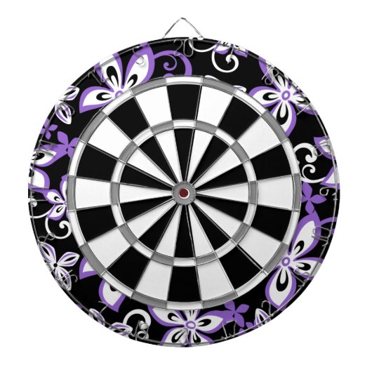 ALOHA HAWAII (SCHWARZ/LILA) DARTSCHEIBE (vorne)