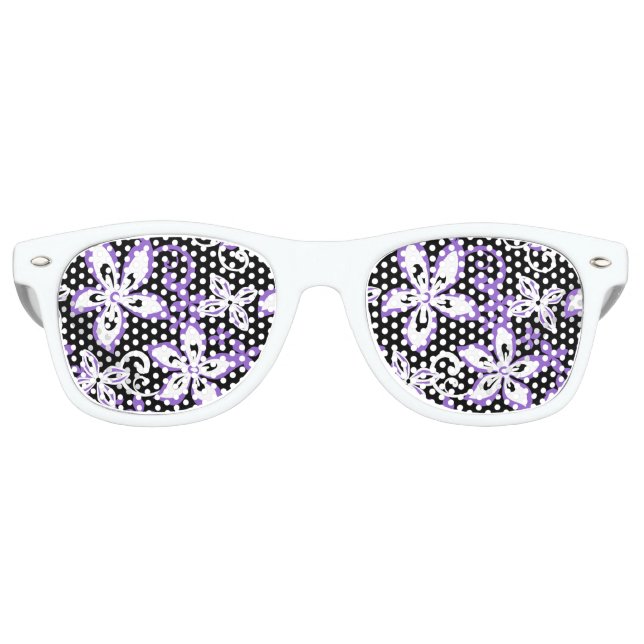 ALOHA HAWAII (SCHWARZ/LILA) PARTYBRILLE (Vorderseite)