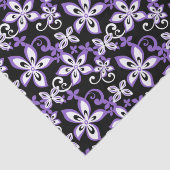 ALOHA HAWAII (SCHWARZ/LILA) SEIDENPAPIER (Ausschnitt)