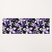ALOHA HAWAII (SCHWARZ/LILA) YOGAMATTE (Vorderseite (Horizontal))
