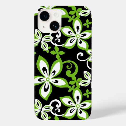 ALOHA HAWAII (SCHWARZ/LIMON) Fall iPhone Case-Mate Hülle (Rückseite)