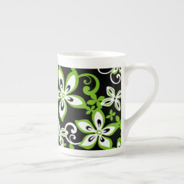 ALOHA HAWAII (SCHWARZ/LIMON) KNOCHENCHINA TASSE