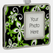 ALOHA HAWAII (SCHWARZ/LIMON) Rahmen-Ornament SILBER (Rechts)