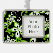 ALOHA HAWAII (SCHWARZ/LIMON) Rahmen-Ornament SILBER (Vorderseite)