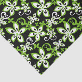 ALOHA HAWAII (SCHWARZ/LIMON) SEIDENPAPIER (Ausschnitt)