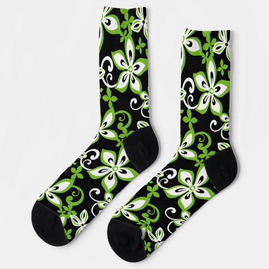 ALOHA HAWAII (SCHWARZ/LIMON) SOCKEN (Linkes Detail)