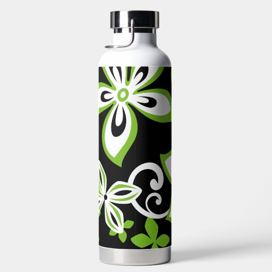 ALOHA HAWAII (SCHWARZ/LIMON) WASSERFLASCHE TRINKFLASCHE (Rechts)