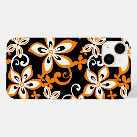 ALOHA HAWAII (SCHWARZ/ORANGE) Case-Mate iPhone HÜLLE (Rückseite (Horizontal))