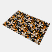 ALOHA HAWAII (SCHWARZ/ORANGE) FUßMATTE (Schrägansicht)