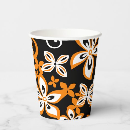 ALOHA HAWAII (SCHWARZ/ORANGE) PAPPBECHER (Rückseite)