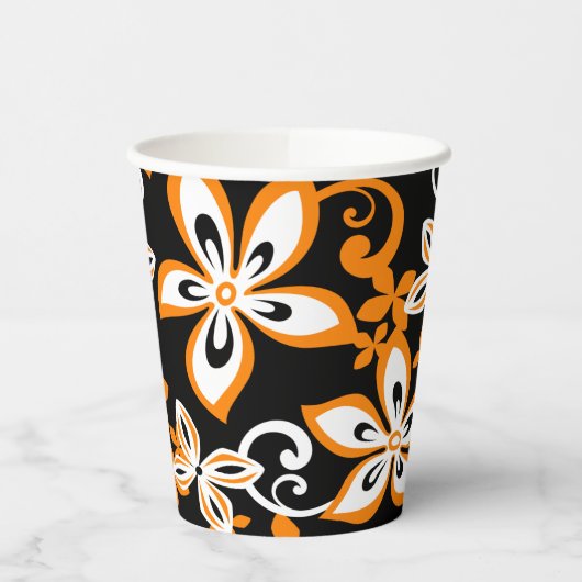 ALOHA HAWAII (SCHWARZ/ORANGE) PAPPBECHER (Links)