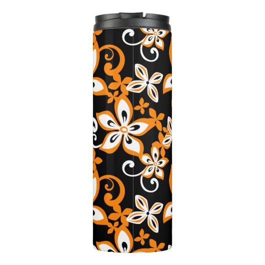 ALOHA HAWAII (SCHWARZ/ORANGE) THERMALTUMBLER THERMOSBECHER (Rückseite)
