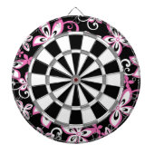 ALOHA HAWAII (SCHWARZ/PINK) DARTSCHEIBE (vorne)
