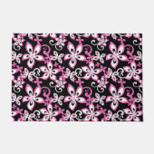 ALOHA HAWAII (SCHWARZ/PINK) FUßMATTE (Vorderseite)