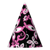 ALOHA HAWAII (SCHWARZ/PINK) PARTY HAT PARTYHÜTCHEN (Rückseite)