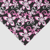 ALOHA HAWAII (SCHWARZ/PINK) SEIDENPAPIER (Ausschnitt)