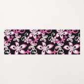 ALOHA HAWAII (SCHWARZ/PINK) YOGAMATTE (Vorderseite (Horizontal))