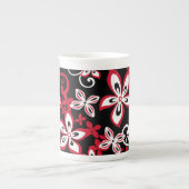 ALOHA HAWAII (SCHWARZ/ROT) KNOCHENCHINA TASSE (Vorderseite)