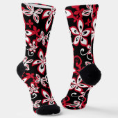 ALOHA HAWAII (SCHWARZ/ROT) SOCKS SOCKEN (Gewinkelt)