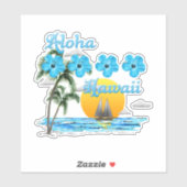 Aloha Hawaii Segeln Sunset Aufkleber (Blatt)