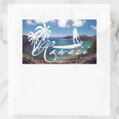 Aloha Hawaii Stand Up Paddling Rechteckiger Aufkleber (Tasche)