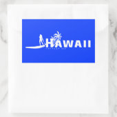 Aloha Hawaii Stand Up Paddling Rechteckiger Aufkleber (Tasche)