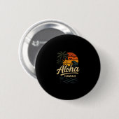 Aloha Hawaii Strand Sommer Surfen 70er Retro Button (Vorne & Hinten)