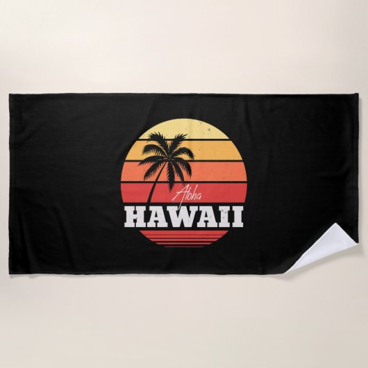 Aloha Hawaii Strandtuch (Vorderseite)