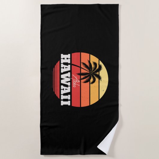 Aloha Hawaii Strandtuch (Vorderseite)