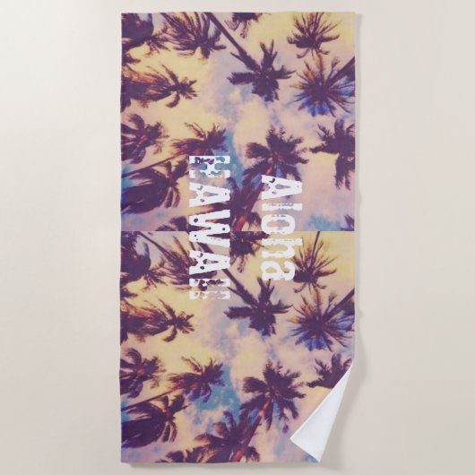 Aloha Hawaii Strandtuch (Vorderseite)