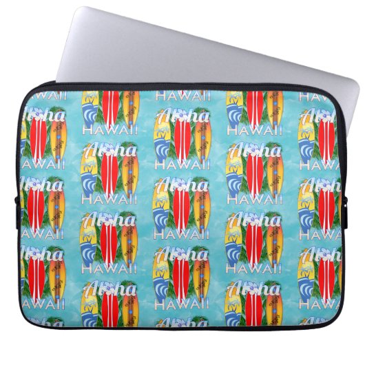 Aloha Hawaii Summer Surfboards Laptopschutzhülle (Vorderseite)