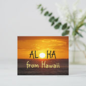 Aloha Hawaii Sunset Ocean 2 Postkarte (Stehend Vorderseite)