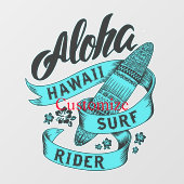 Aloha Hawaii Surf Rider Thunder_Cove Fensteraufkleber (Blatt)