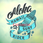 Aloha Hawaii Surf Rider Thunder_Cove Fensteraufkleber (Blatt 3)