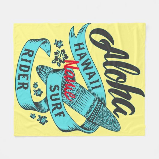 Aloha Hawaii Surf Rider Thunder_Cove Fleecedecke (Vorderseite (Horizontal))