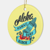 Aloha Hawaii Surf Rider Thunder_Cove Keramik Ornament (Links)