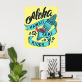 Aloha Hawaii Surf Rider Thunder_Cove Poster (Heimbüro)